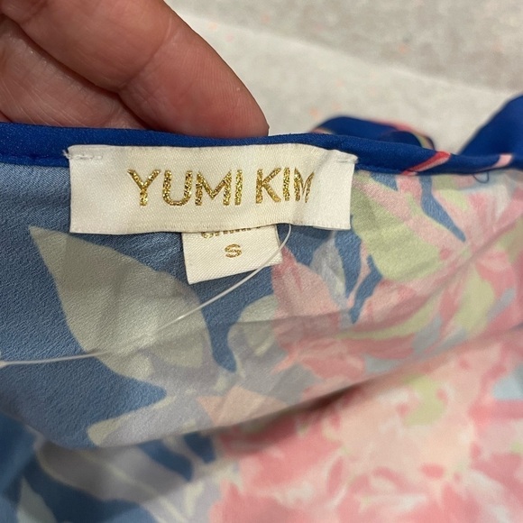 Yumi Kim Blue Floral One Shoulder Mini Dress.Size S - Picture 8 of 11